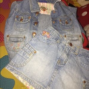 Oshkosh jean jacket & skirt pre owned